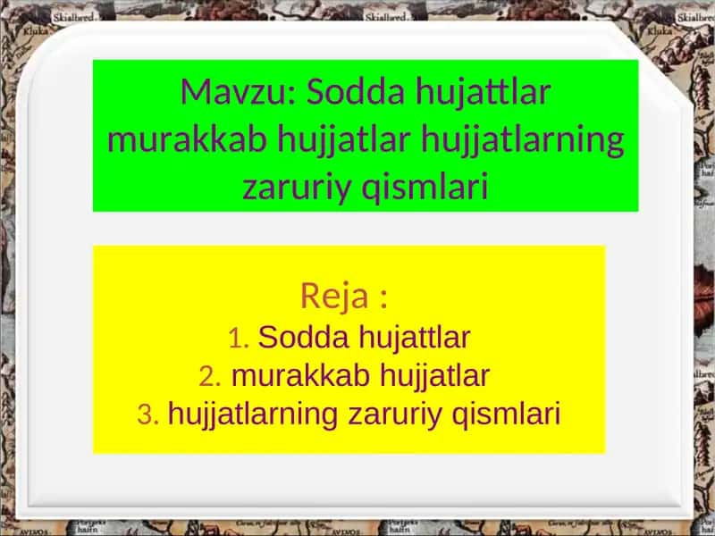 Tashkiliy hujjatlar