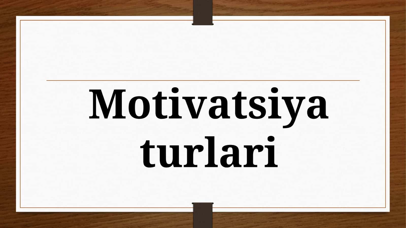 Motivatsiyaturlari