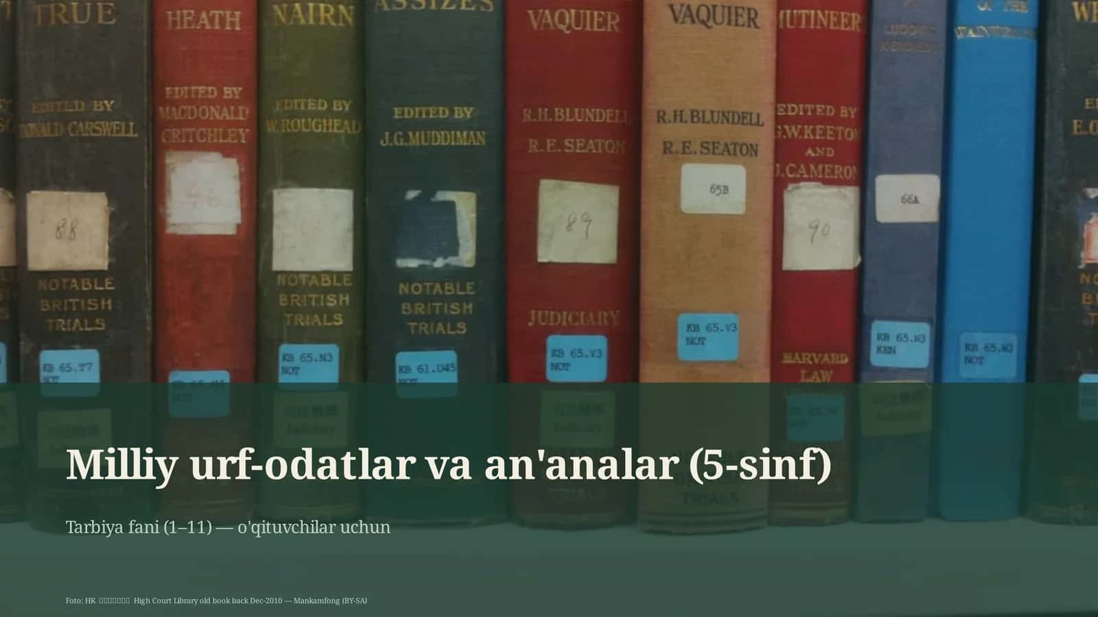 Milliy urf-odatlar va an'analar (5-sinf)