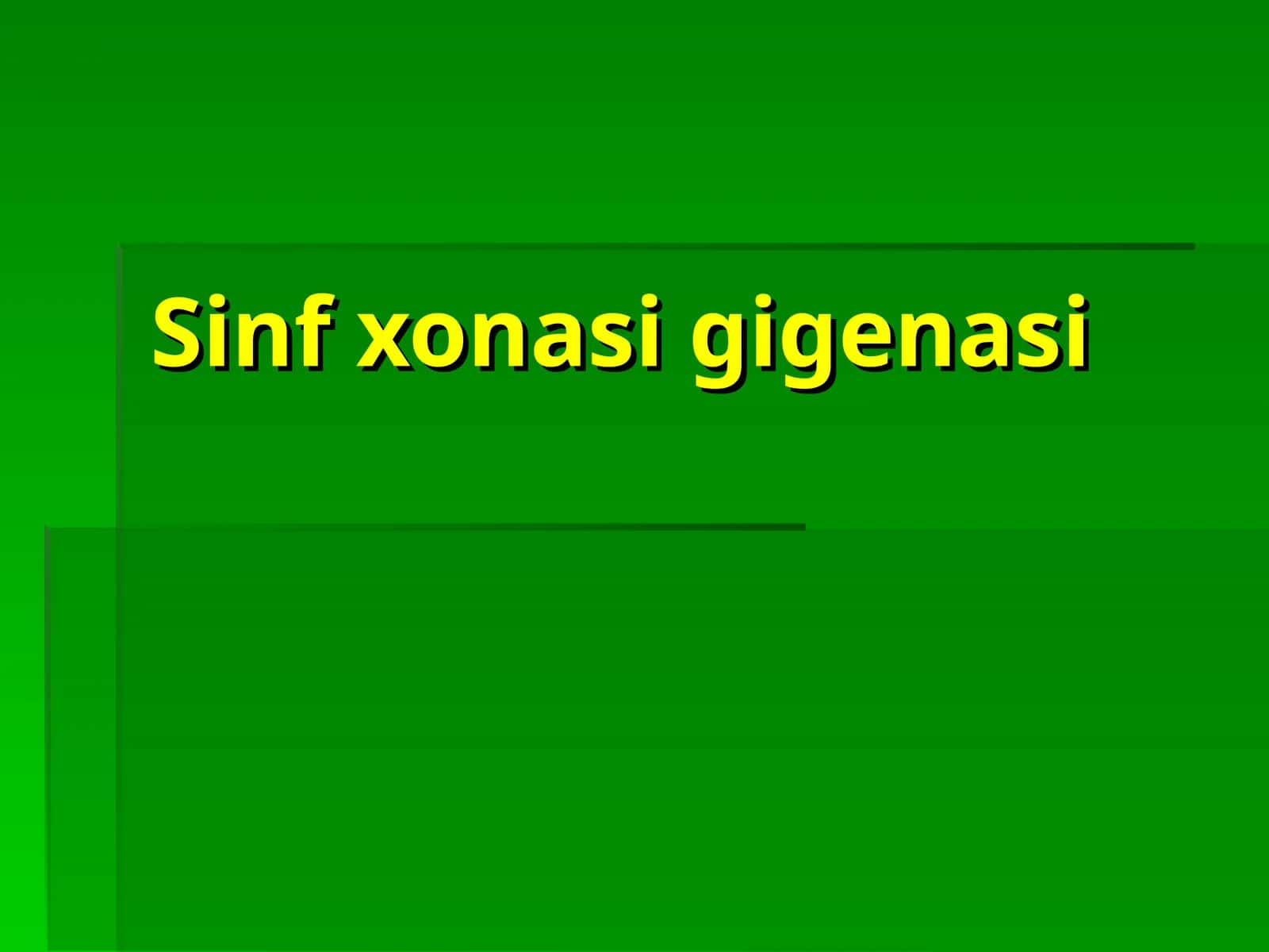 Sinf xonasi gigenasi