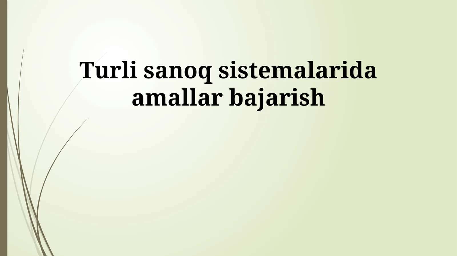 Ko'paytirish va bo'lish amallari