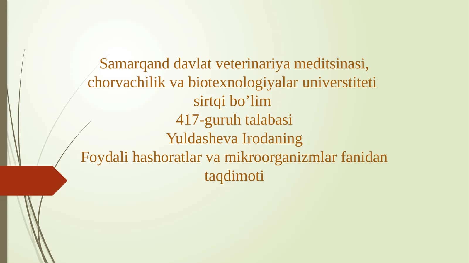 Samarqand Davlat Veterinariya Meditsinasi