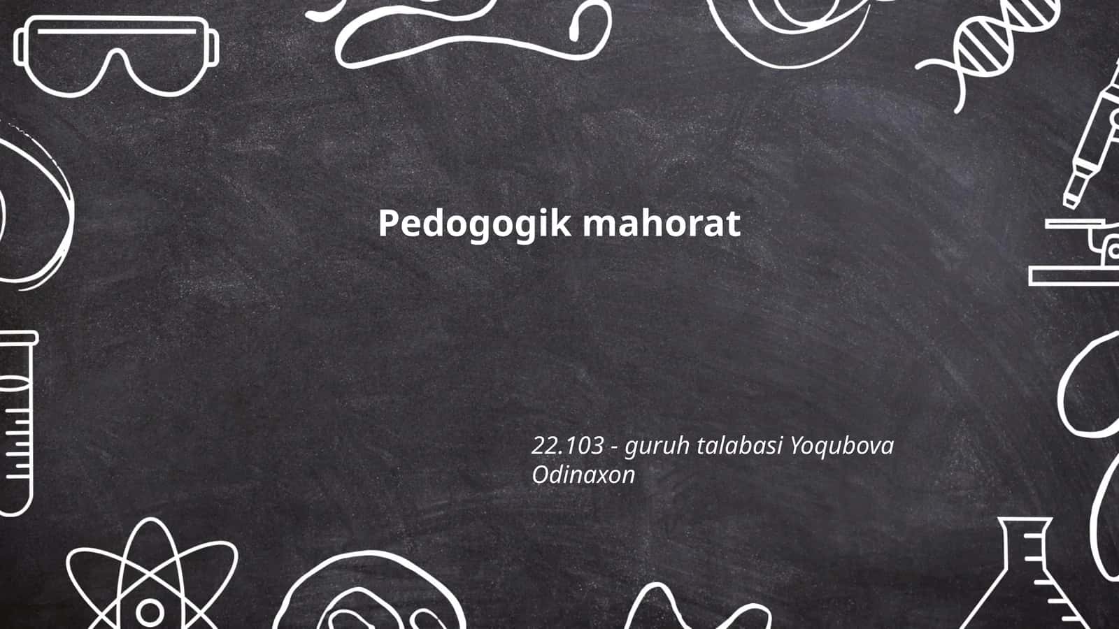 Pedagogik texnologiyalarni qo'llash