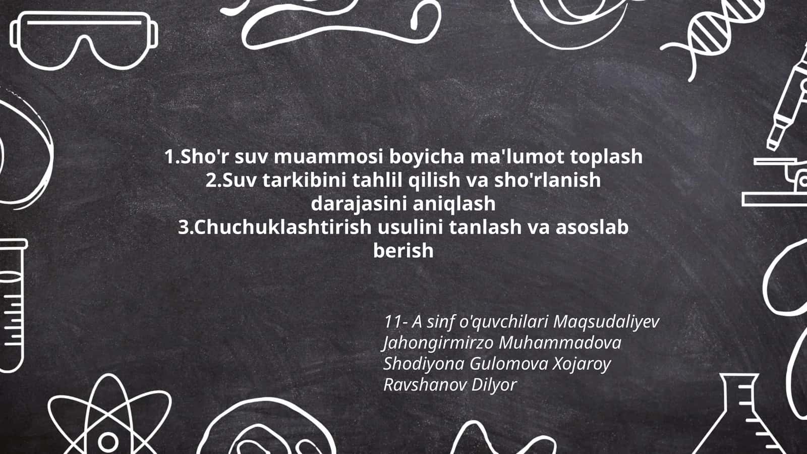 Sho'r suv muammosi