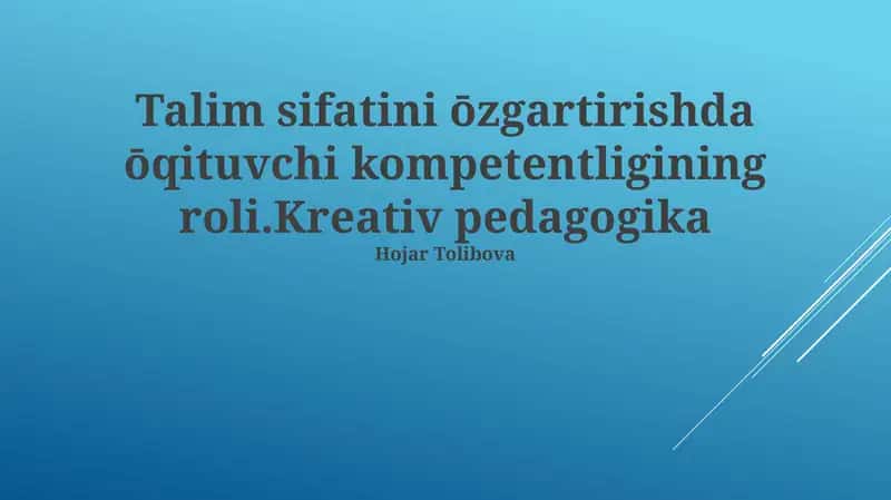 Kreativ pedagogika