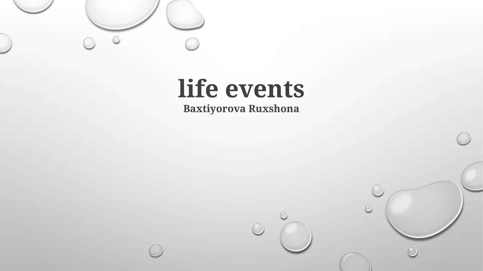 Life events