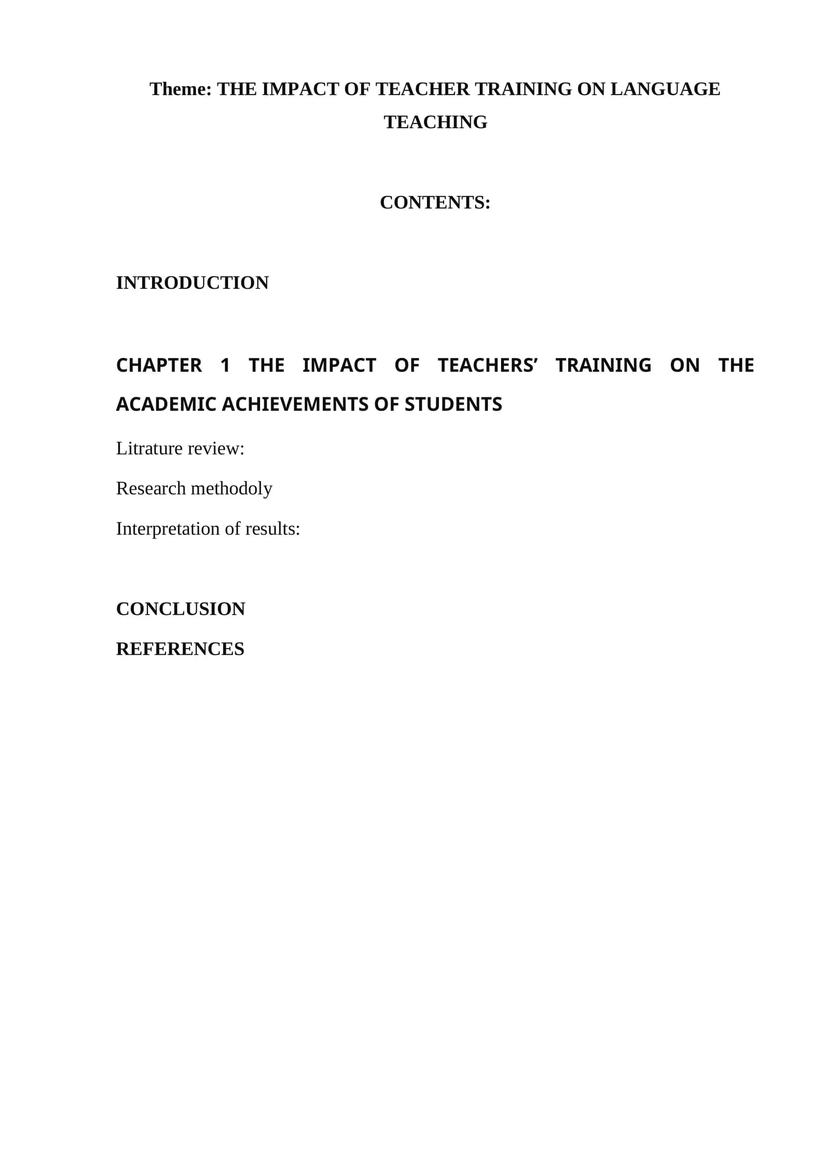 THE IMPACT OF TEACHER TRAINING ON LANGUAGE TEACHING