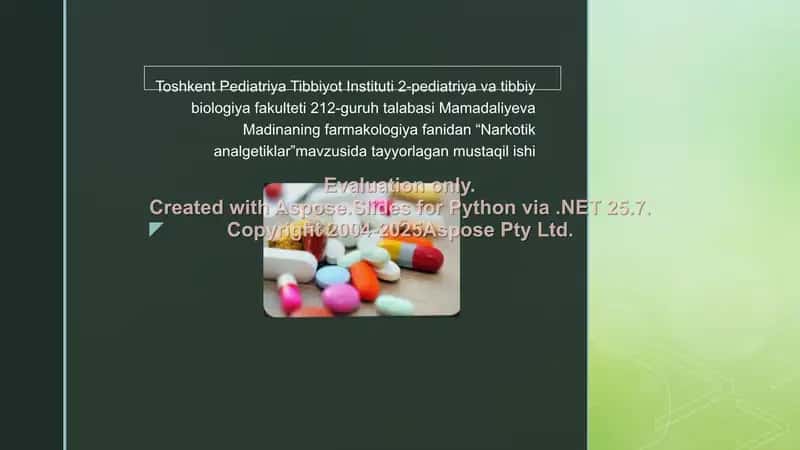 Narkotik analgetiklar