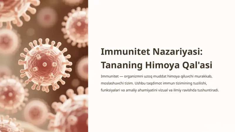 Immunitet Nazariyasi: Tananing Himoya Qal'asi