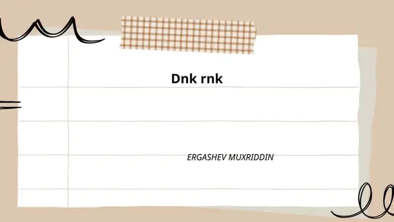 Dnk rnk