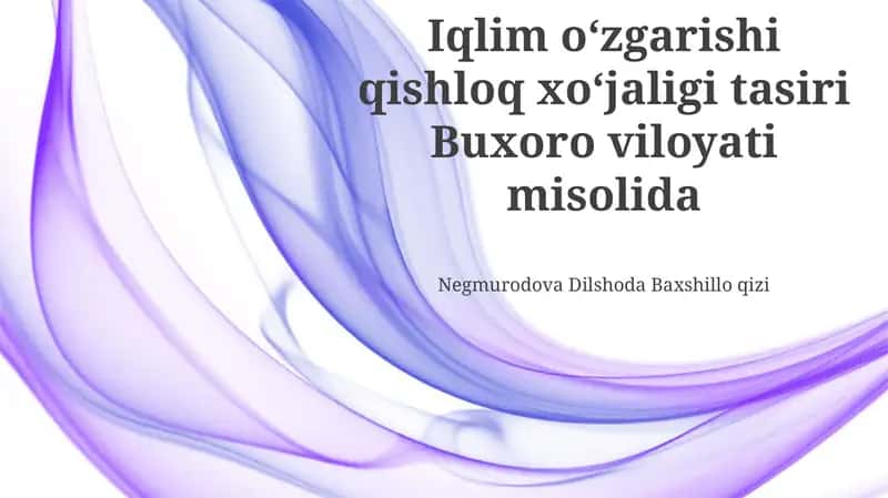 Iqlim oʻzgarishiga moslashish strategiyasi va choralar