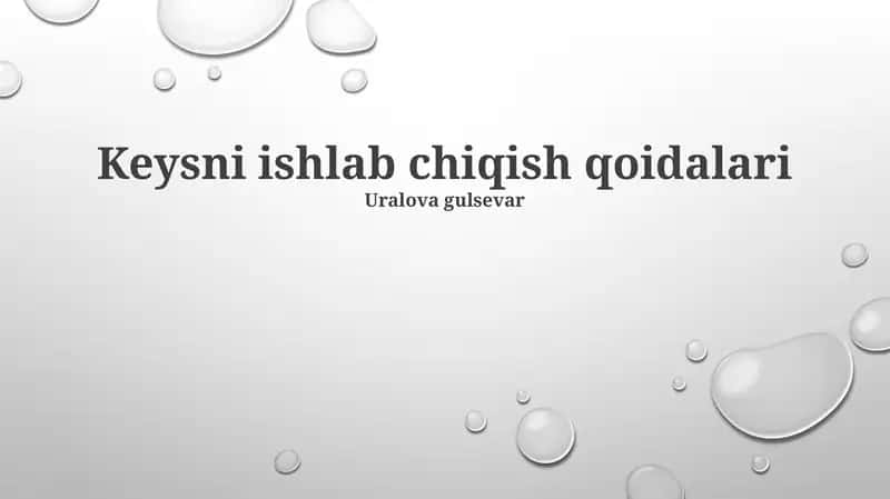 Kalitni Ishlab Chiqish Qoidalari