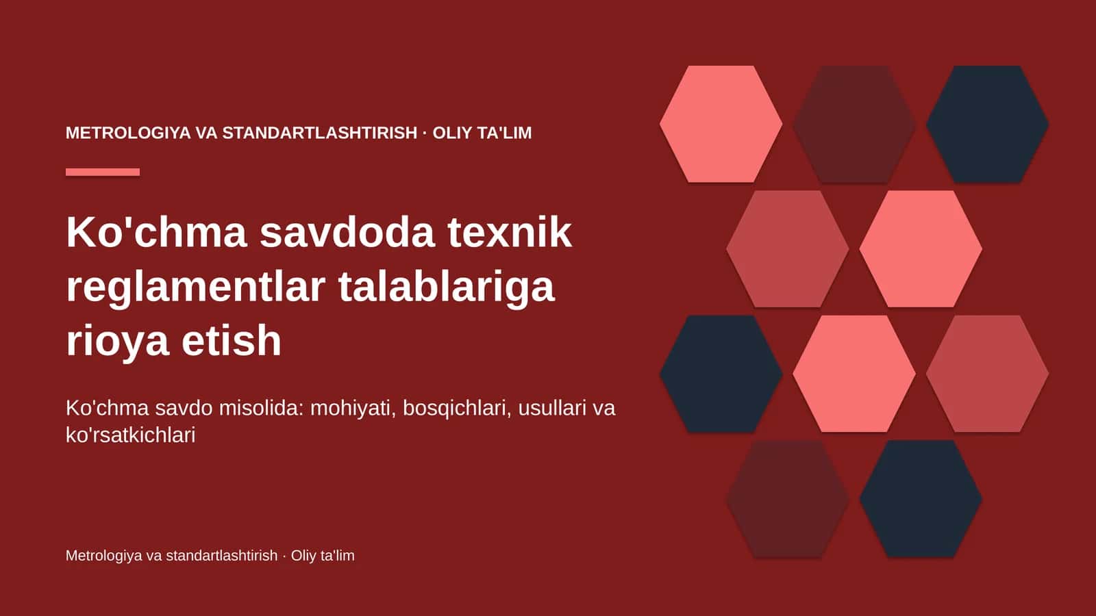 Ko'chma savdoda texnik reglamentlar talablariga rioya etish