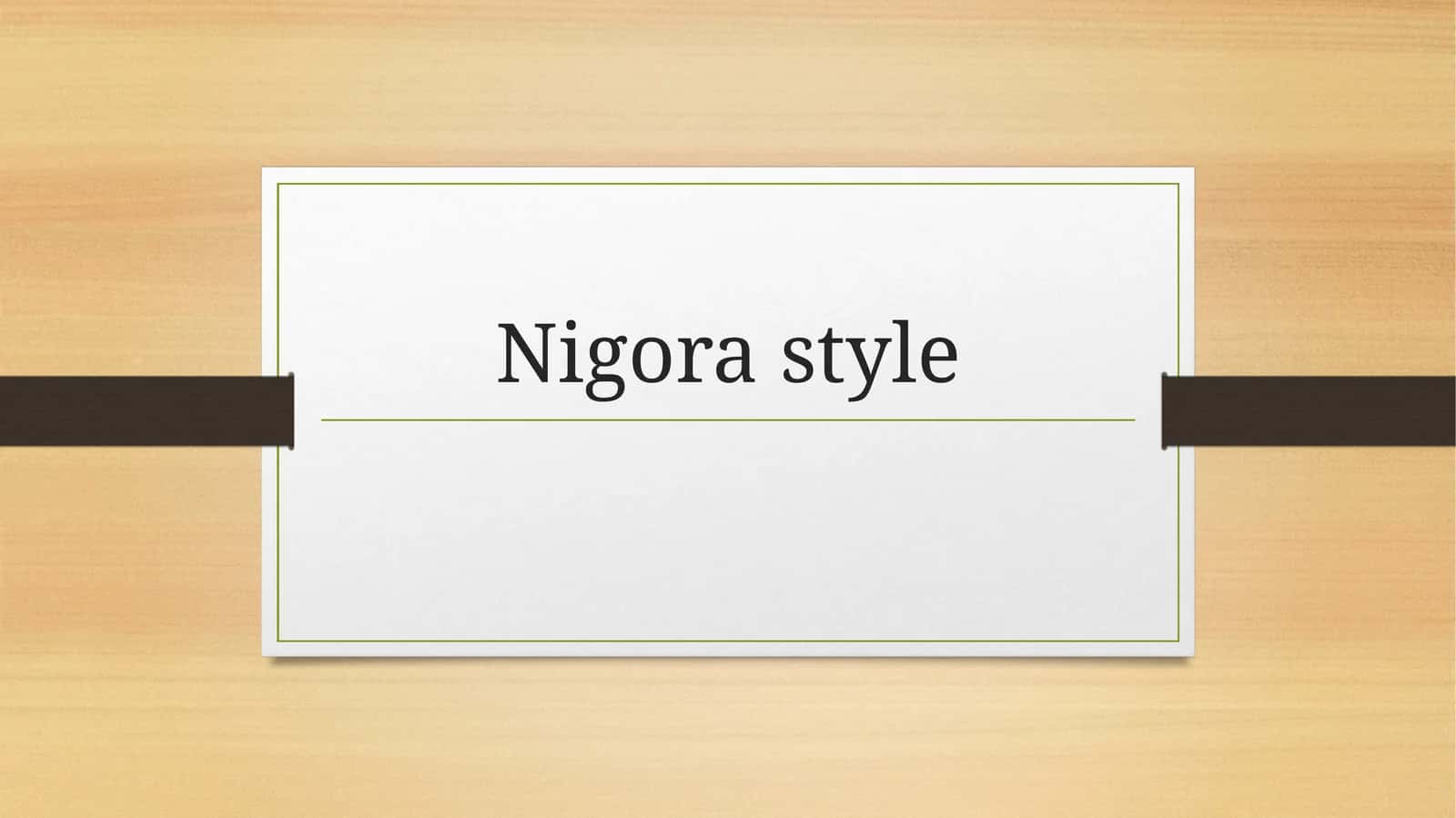 Nigora style