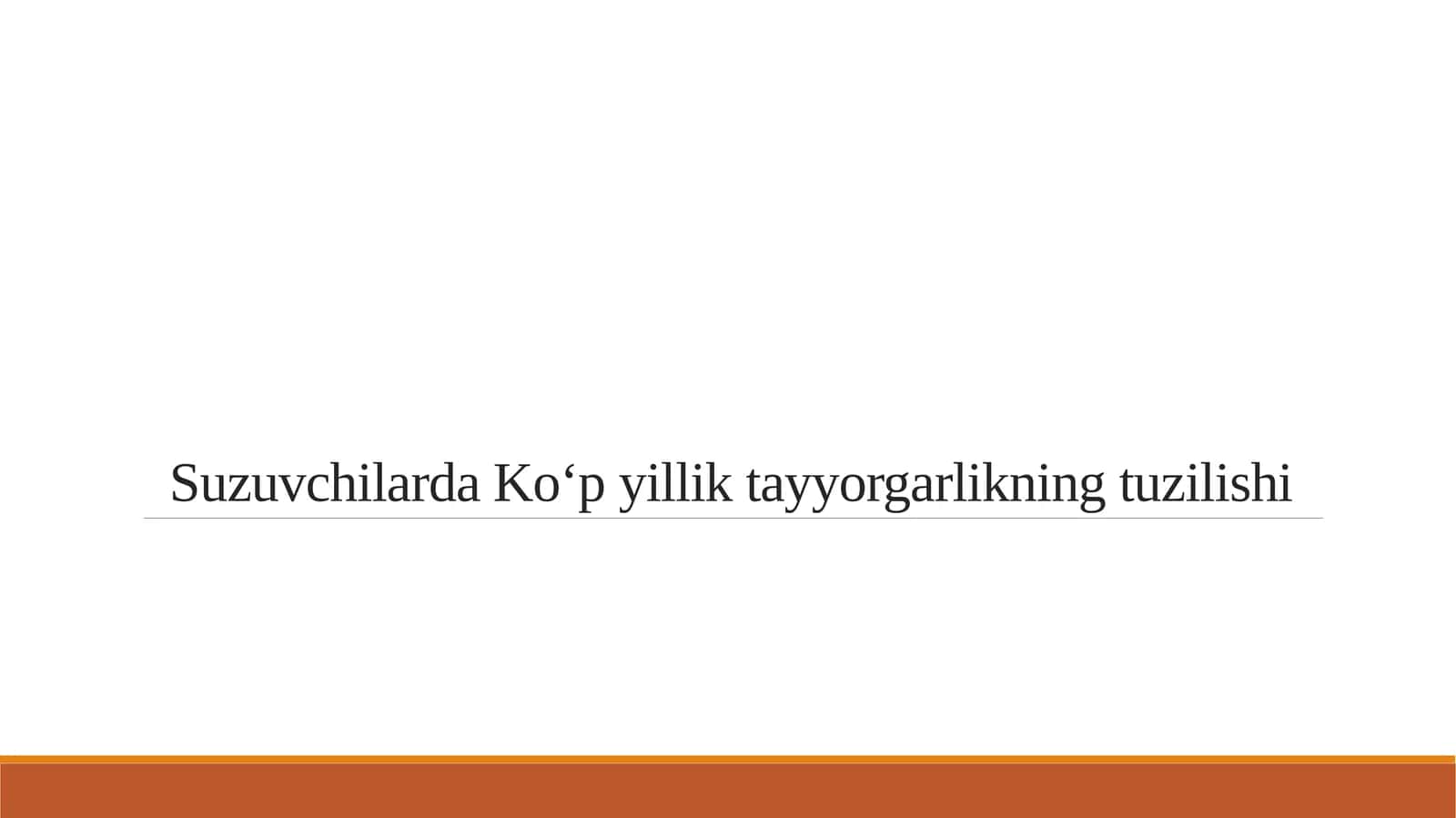 Suzuvchilarda Ko‘p yillik tayyorgarlikning tuzilishi