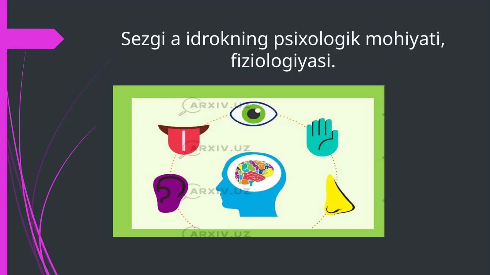 Sezgi a idrokning psixologik mohiyati, fiziologiyasi.