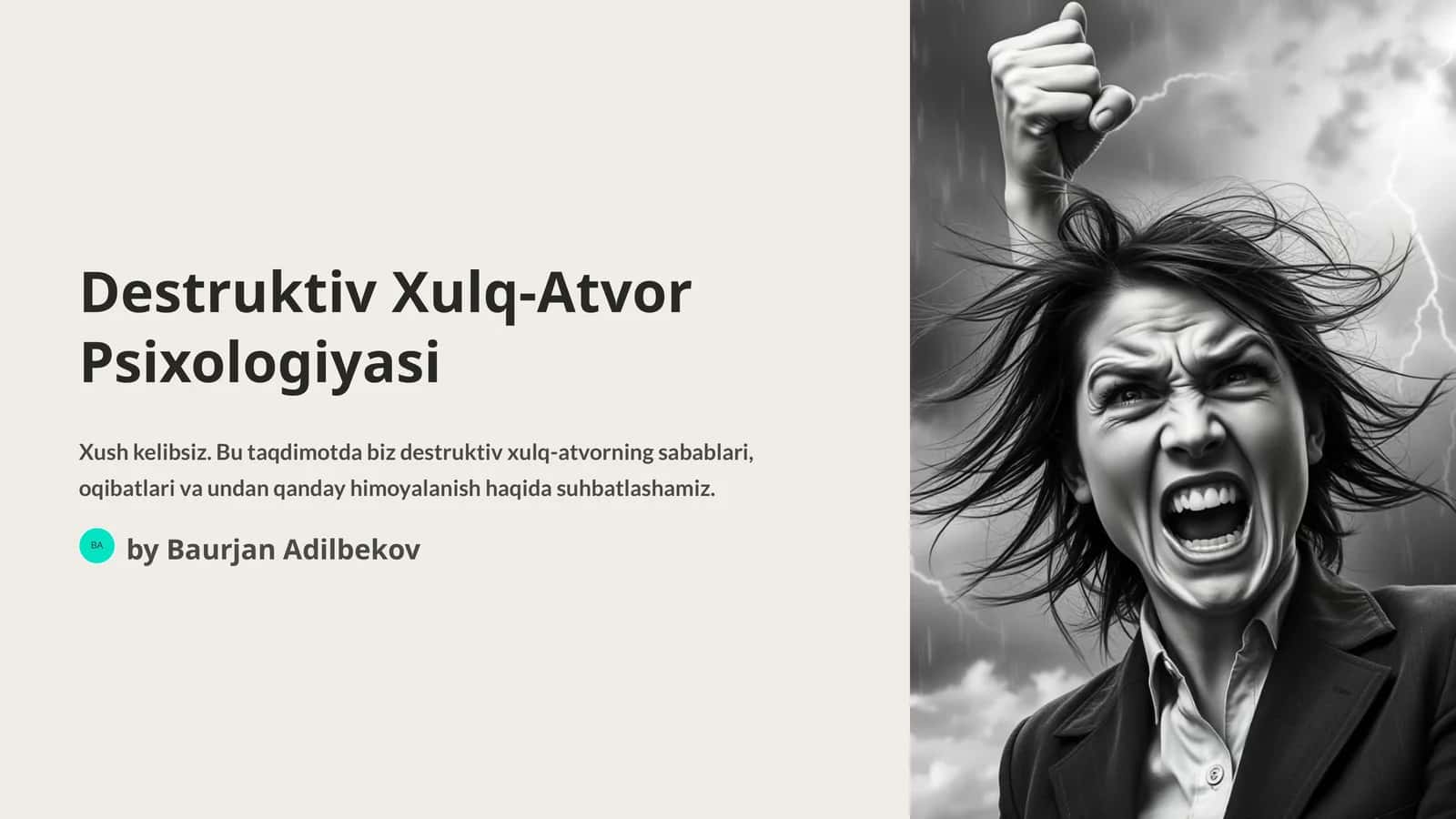 Destruktiv Xulq-Atvor Psixologiyasi