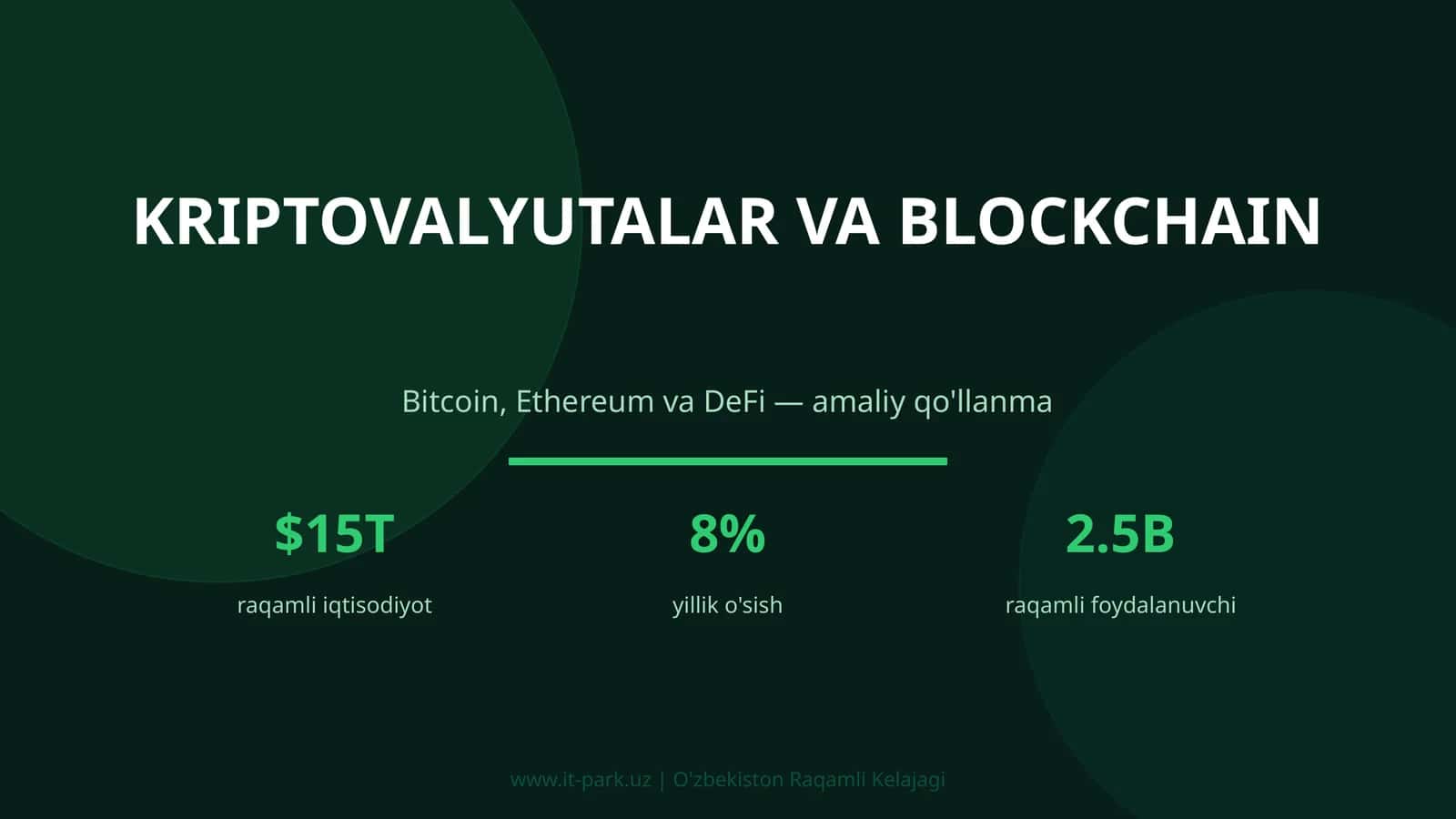 Bitcoin, Ethereum va DeFi
