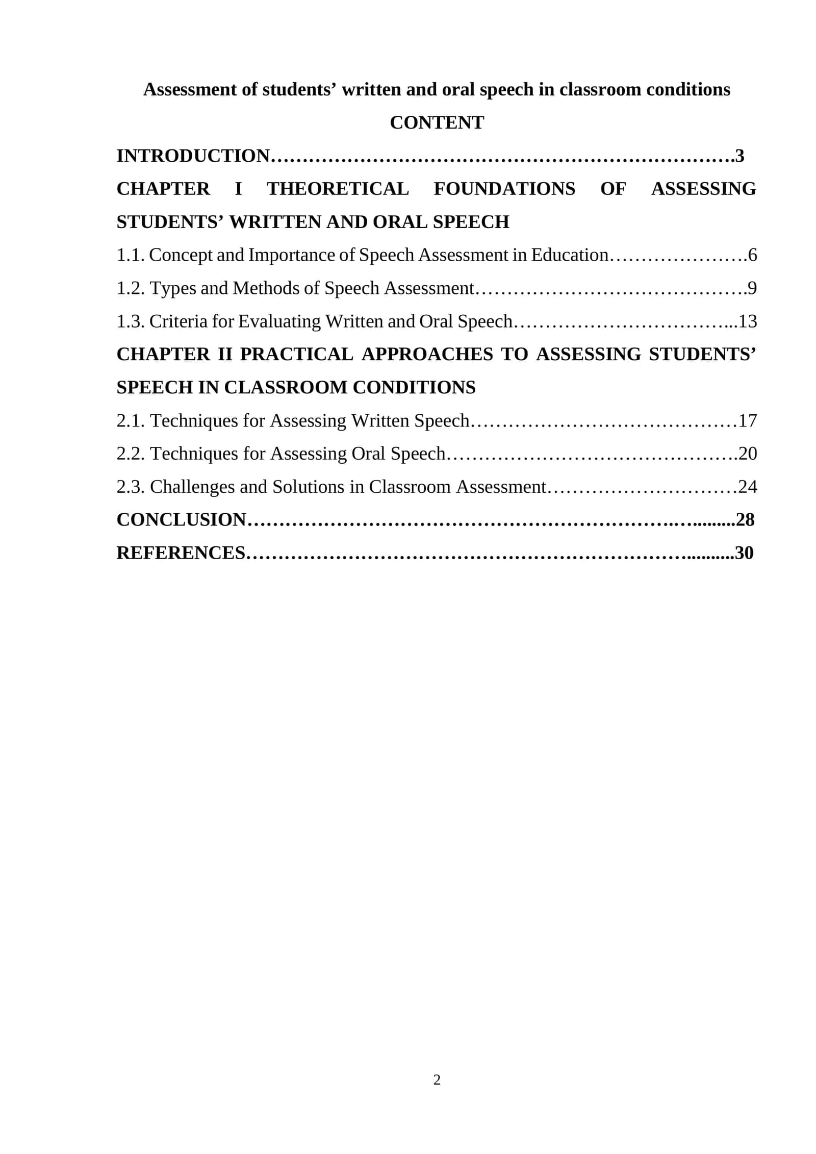 Assessment of students’ written and oral speech in classroom conditions