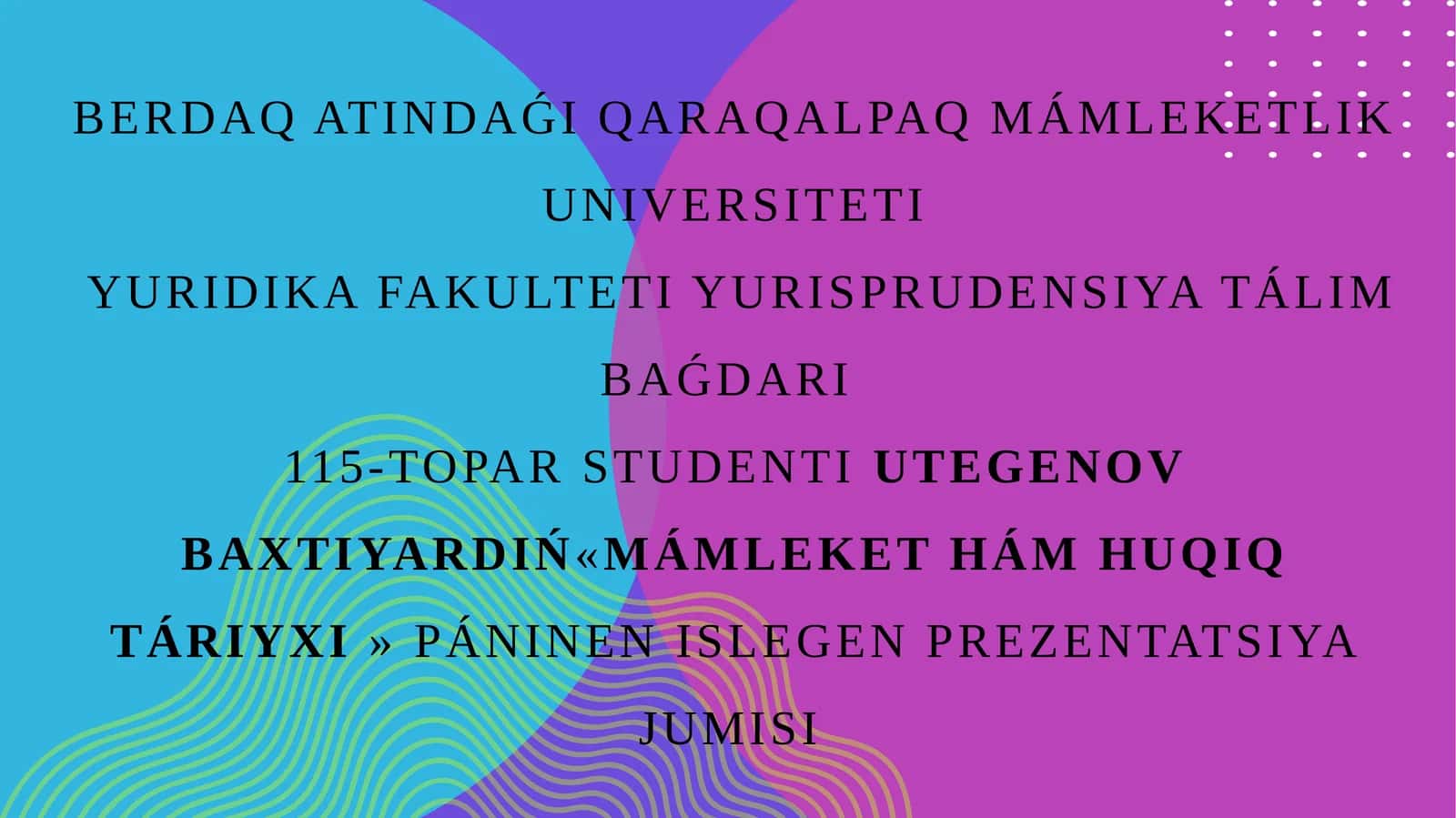 Mámlekethám huqıq táriyxı
