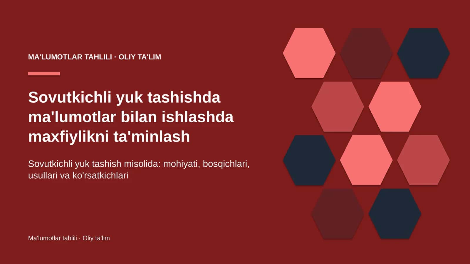 sovutkichli yuk tashishda ma'lumotlar bilan ishlashda maxfiylikni ta'minlash 4471