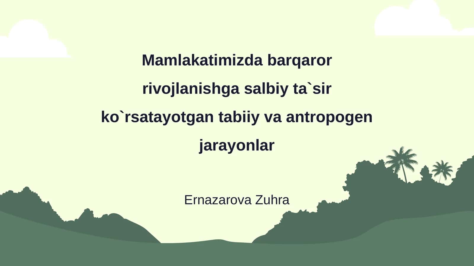 Iqlim o'zgarishlari va ularning ta'siri