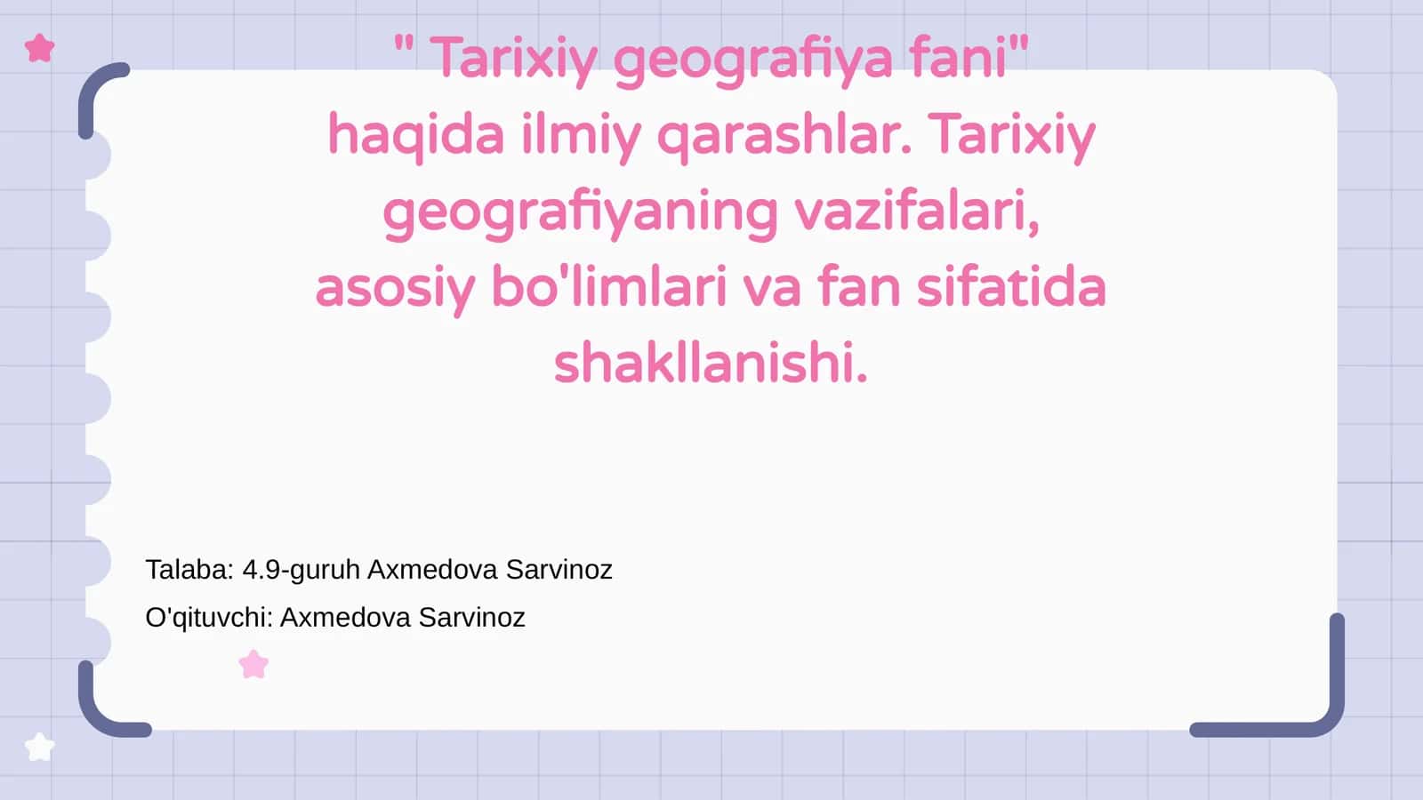 Tarixiy Geografiya Fanining Asoslari