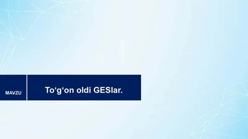 Gidroelektrostansiyalar