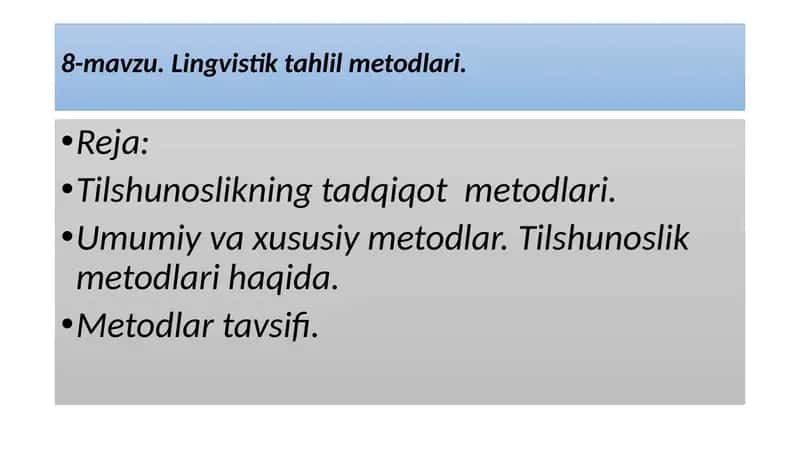 Lingvistiktahlilmetodlari