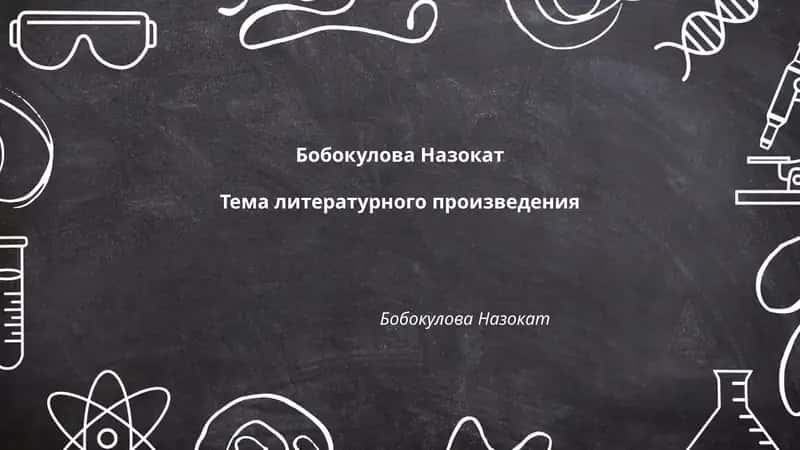 Тема литературного произведения Бобокуловой Назокат