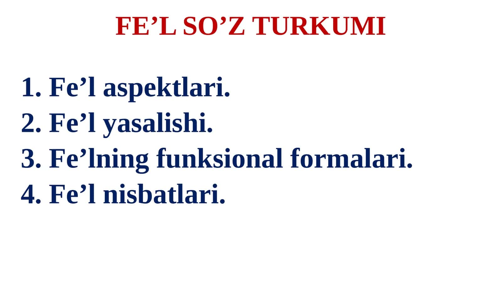 FE’L SO’Z TURKUMI