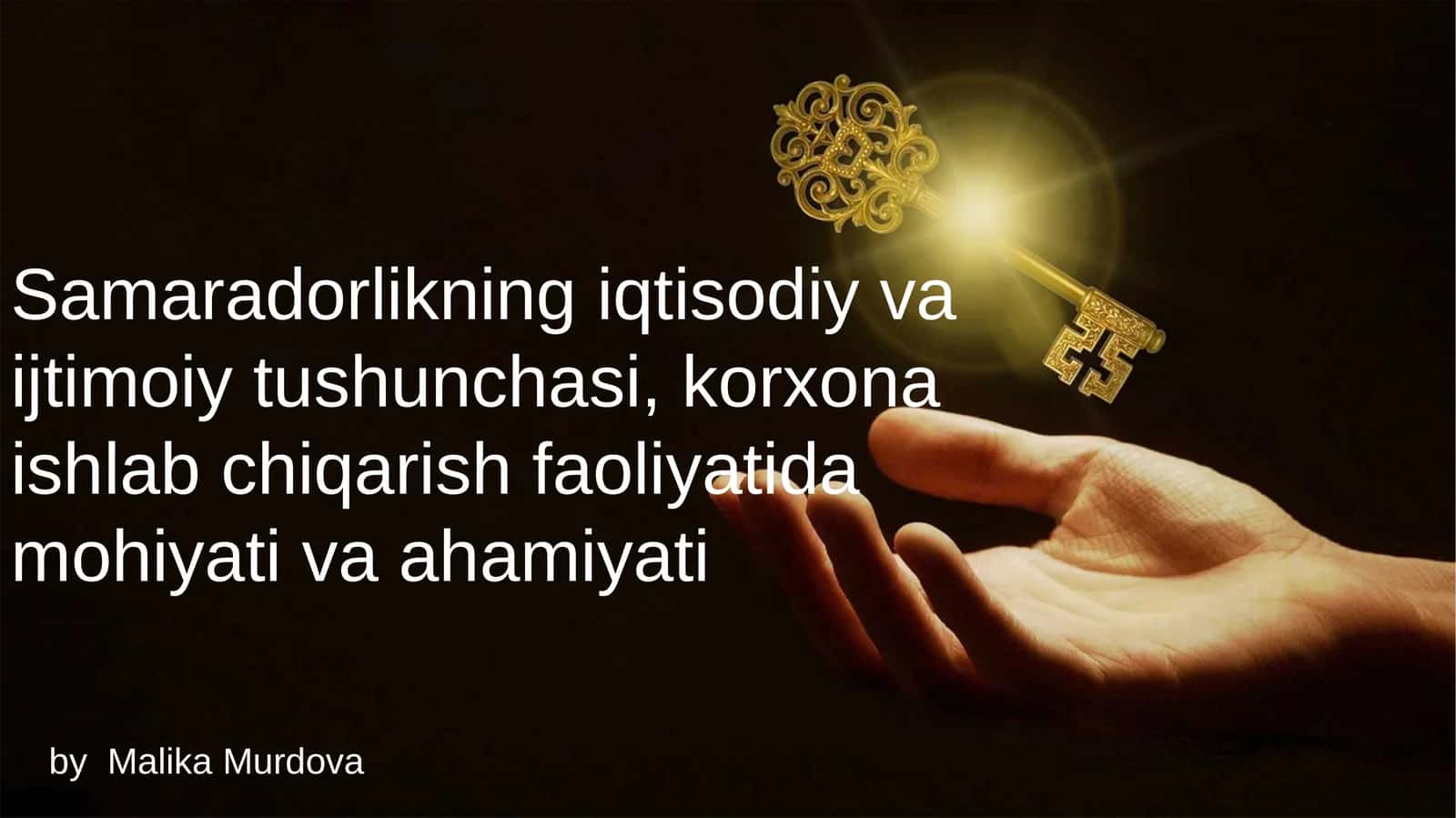Samaradorlikning iqtisodiy va ijtimoiy tushunchasi