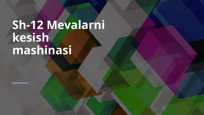 Sh-12 Mevalarni kesish mashinasi