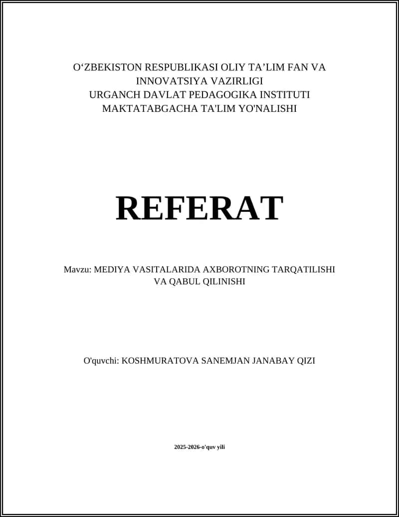 Axborot tarqatish modellari