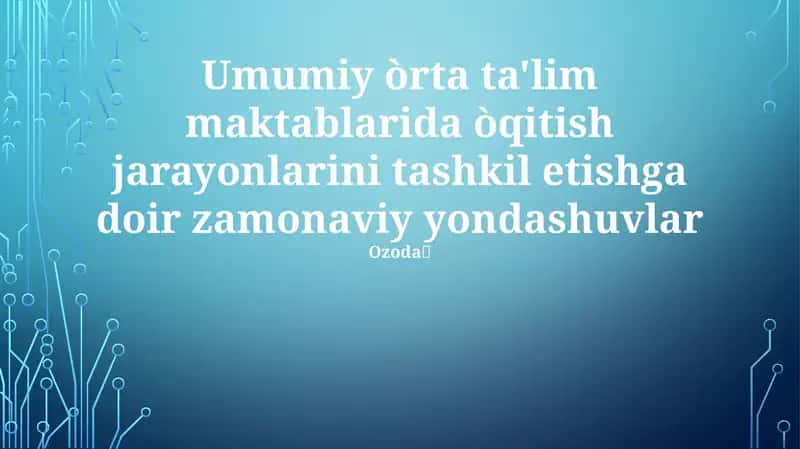 Shaxsiylashtirilgan o'quv yo'llari
