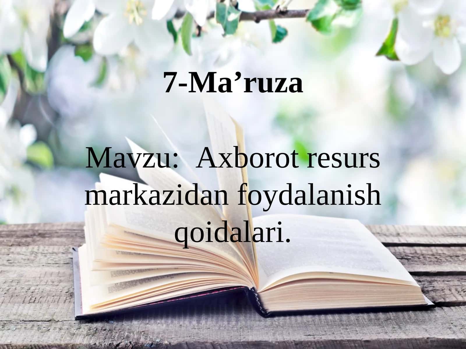 Axborot resurs markazidan foydalanish qoidalari