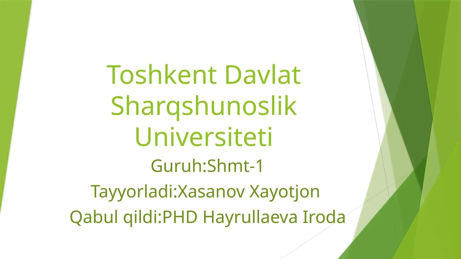 Islom Dinining Vujudga Kelishi