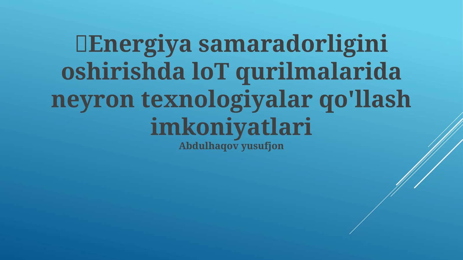 Neyrosete texnologiyalari