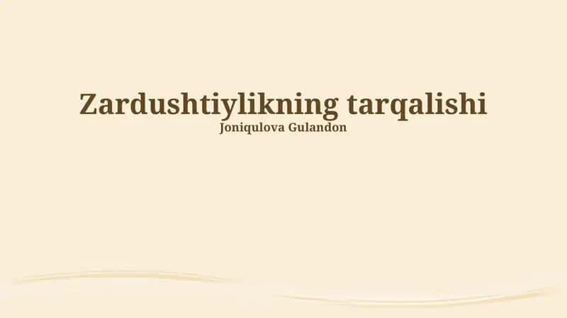 Zardushtiylikning tarqalishi