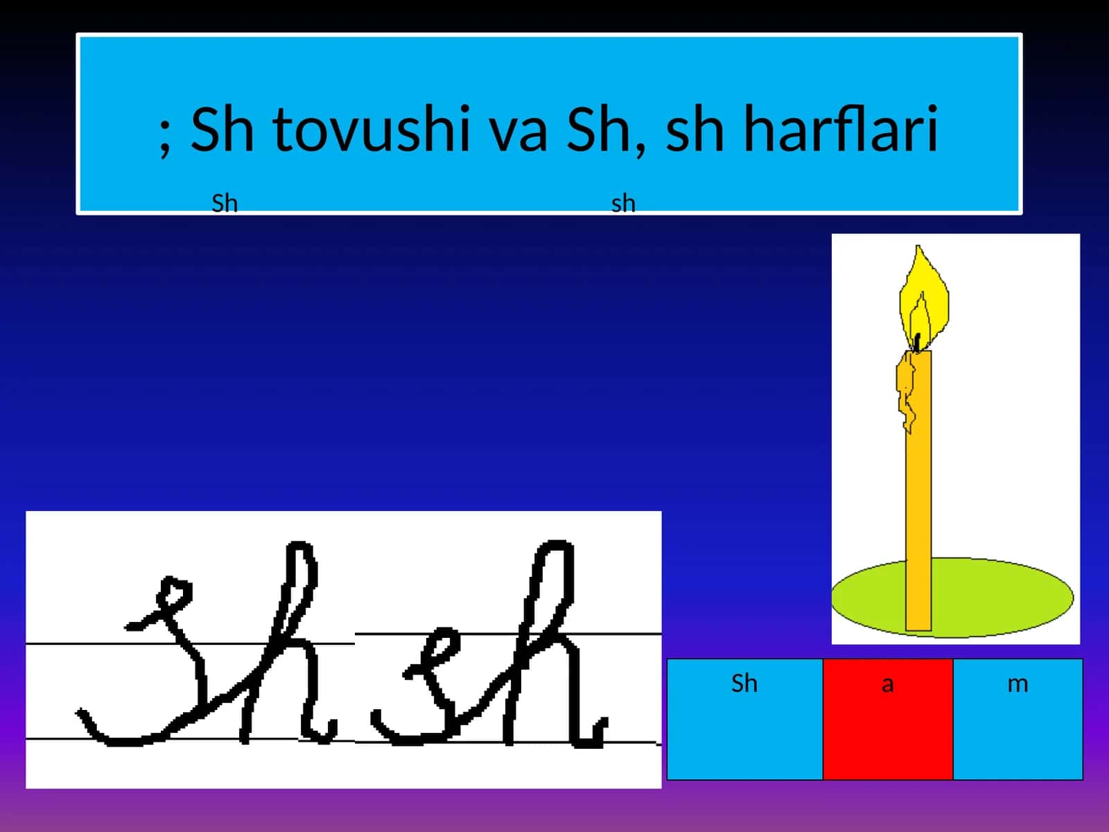 Sh tovushi va Sh, sh harflari