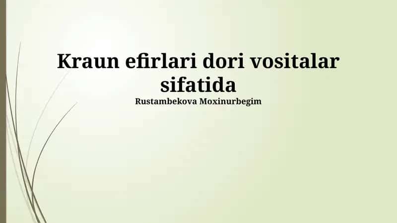 Toj Eterlarning Antibakterial Ta'siri