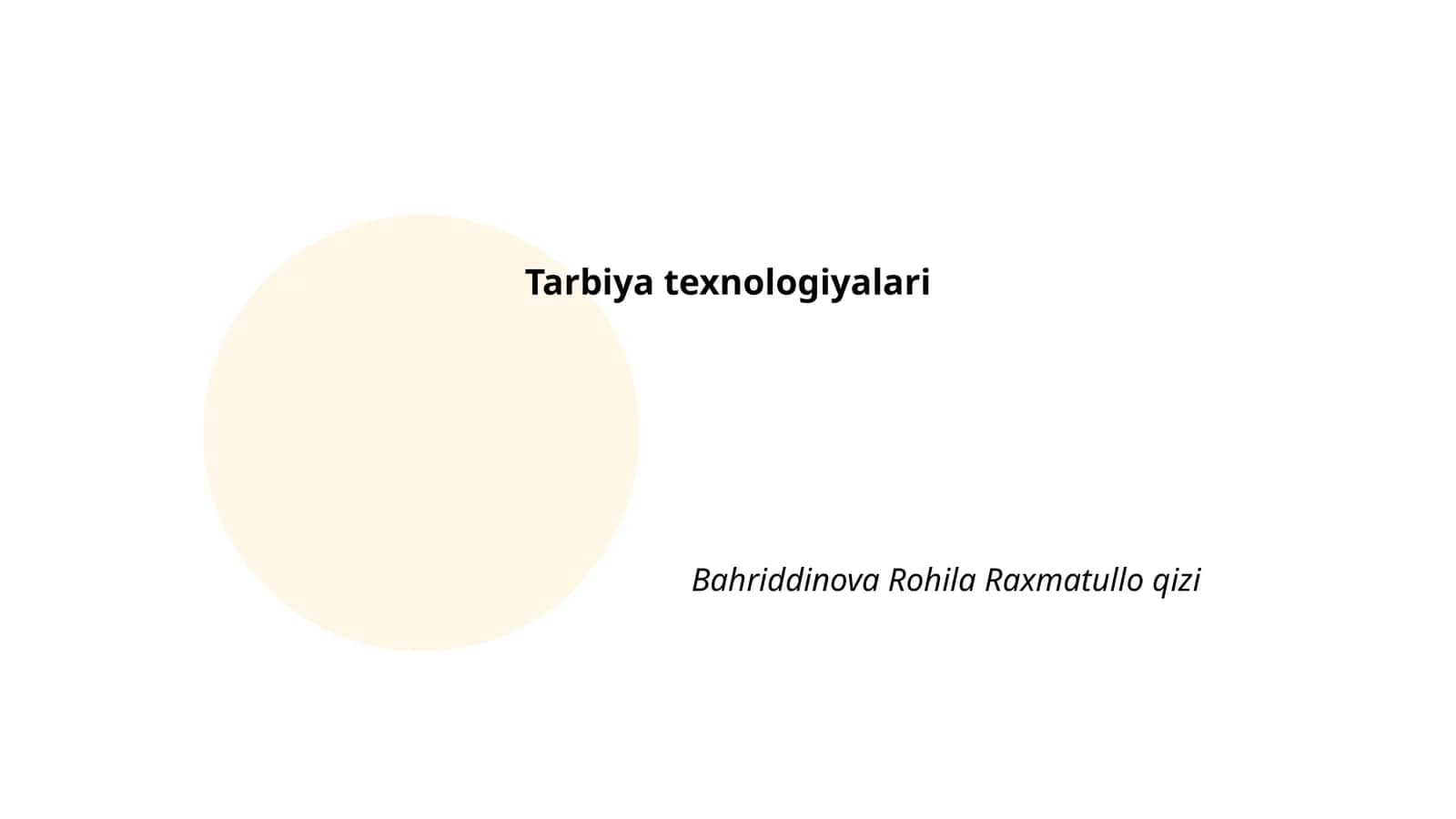Ta'lim jarayonida axborot texnologiyalari