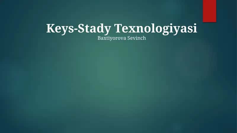 Keys-Stady Texnologiyasi