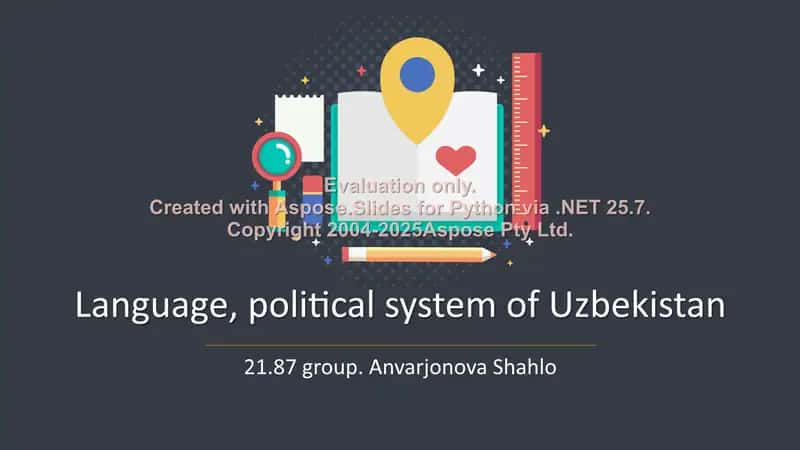 Language, political system of Uzbekistan