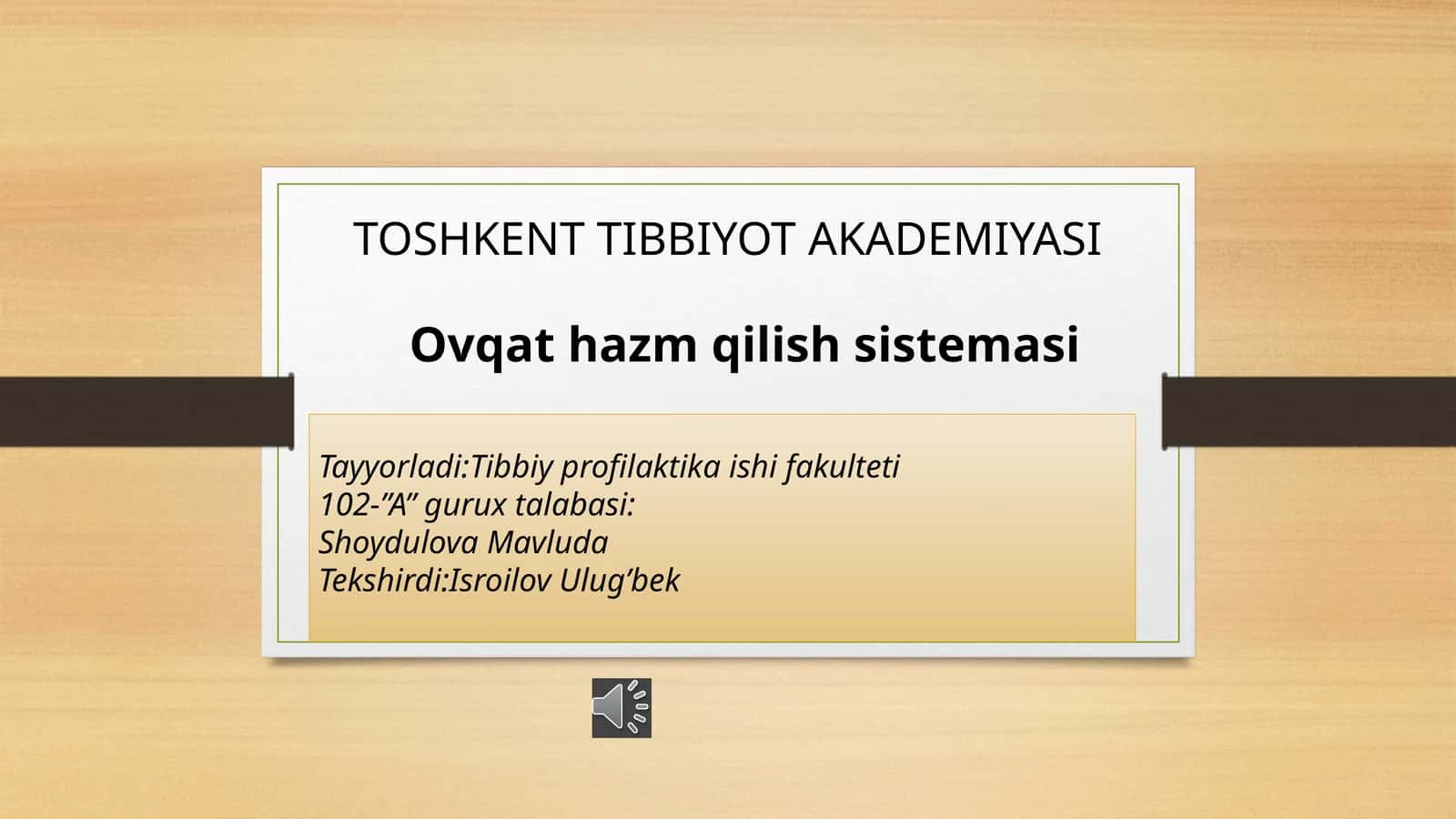 Ovqat hazm qilish