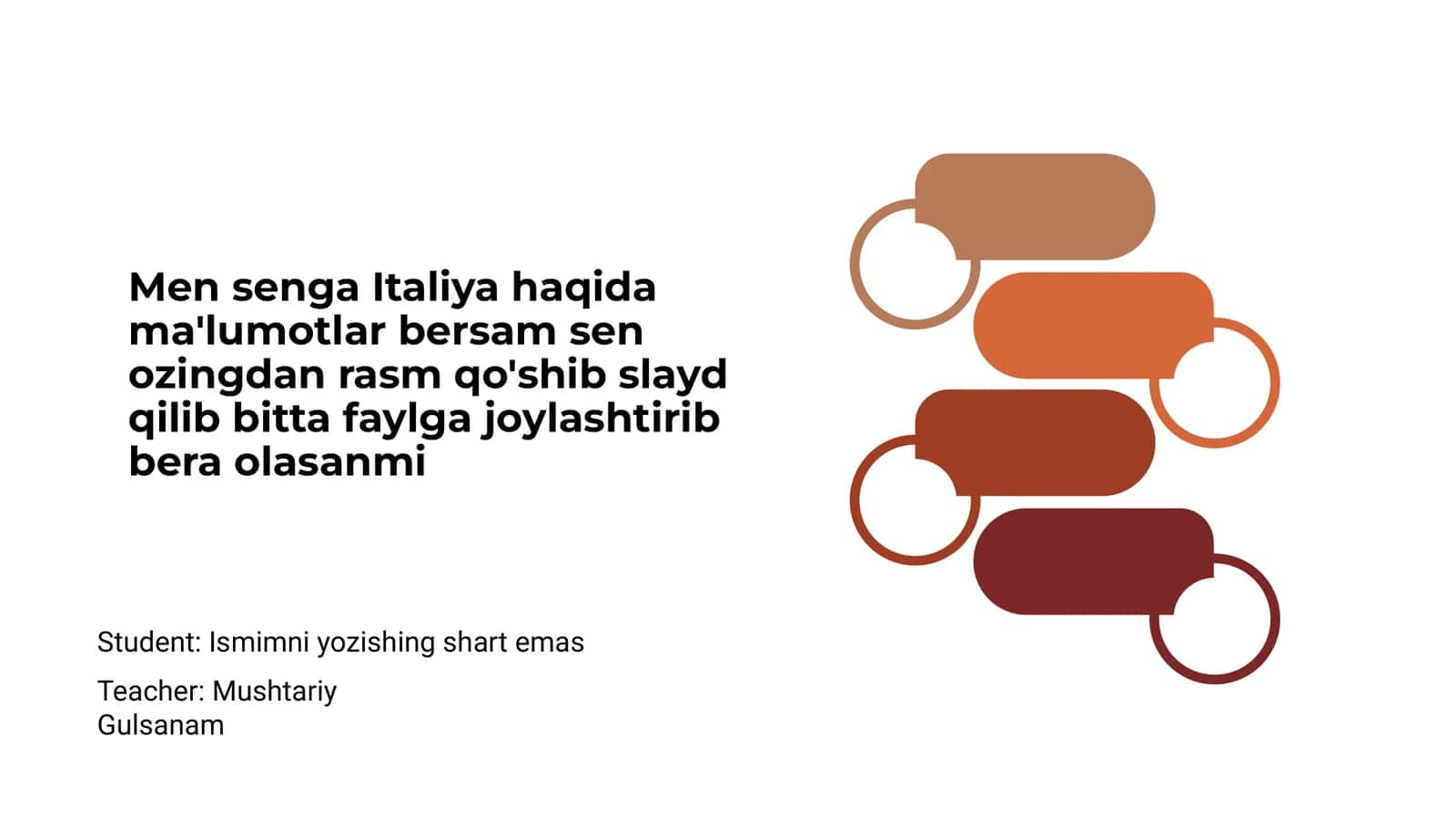 Italiya haqida taqdimot slayd