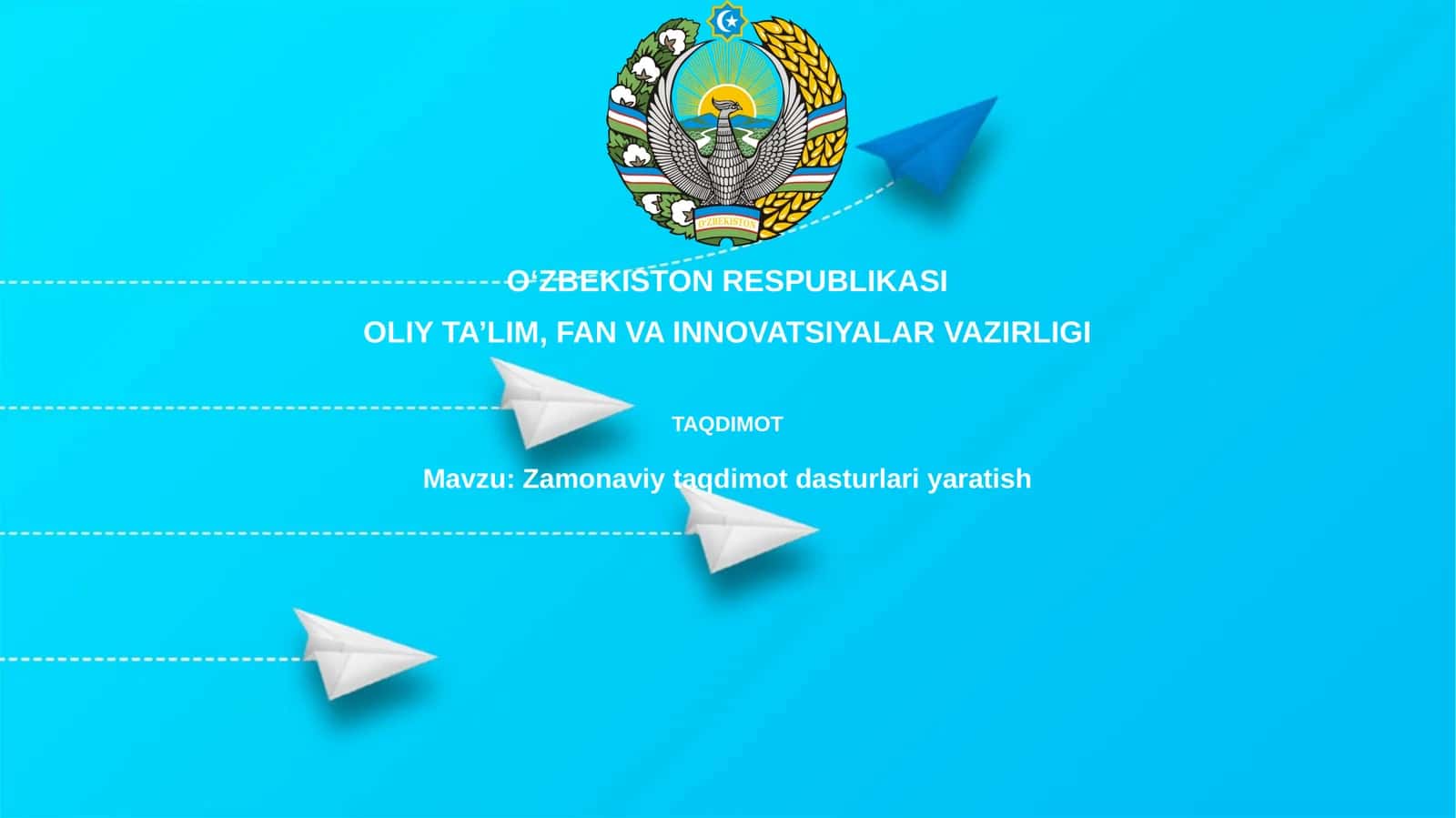 Zamonaviy taqdimot dasturlari yaratish