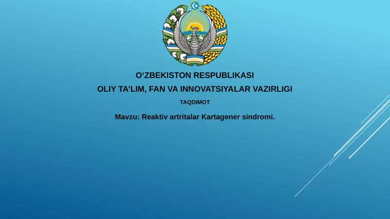 Reaktivar artrit va Kartagener sindromi
