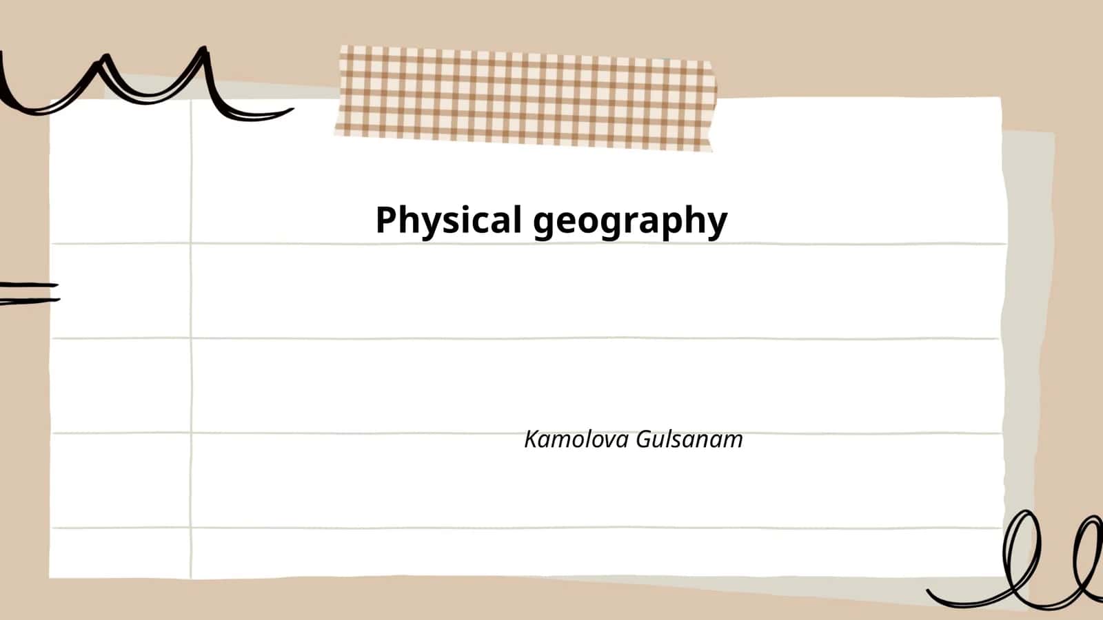 Physical geography