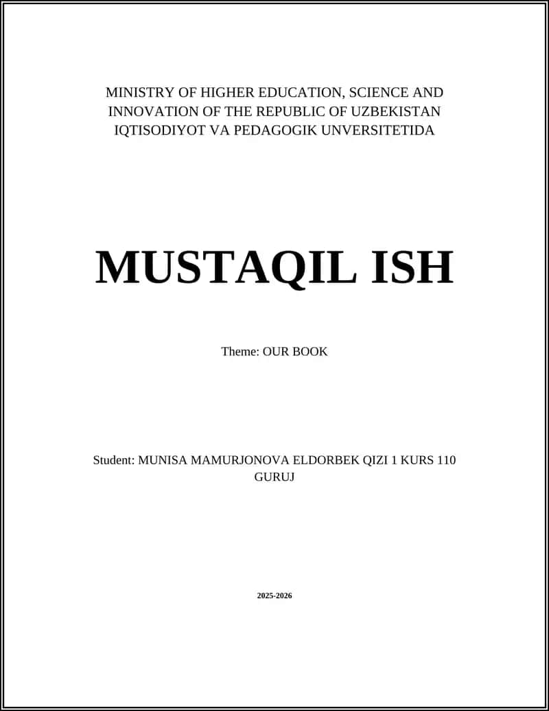 Our Book